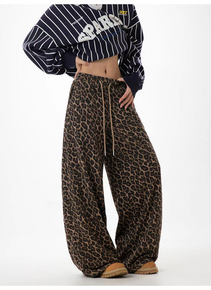 Leopard print casual pants TK0113