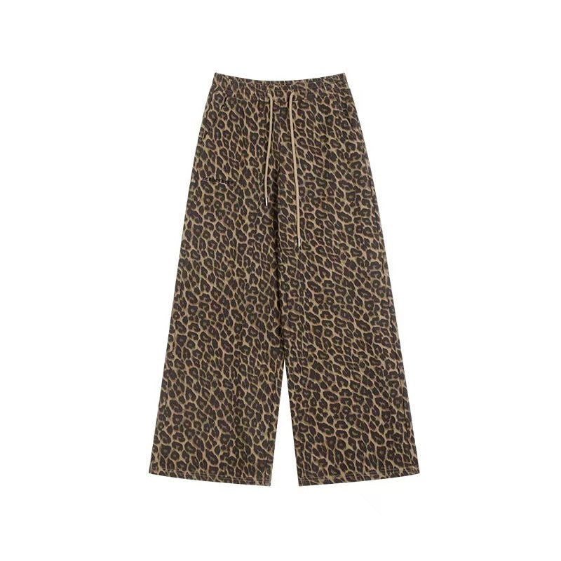 Leopard print casual pants TK0113