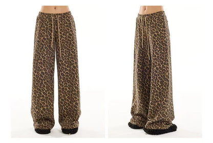 Leopard print casual pants TK0113