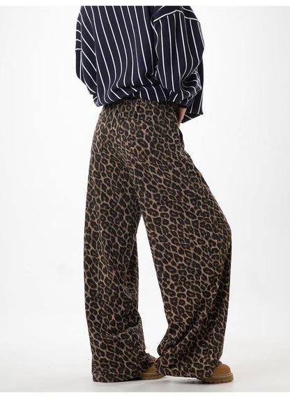 Leopard print casual pants TK0113