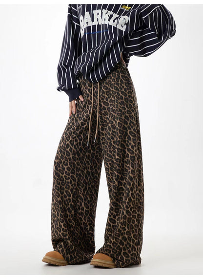 Leopard print casual pants TK0113