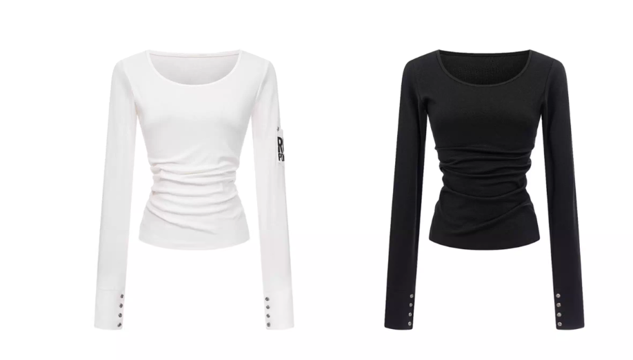 Reversible 2-Way Street Logo Print Long-Sleeve T-Shirt TK0376