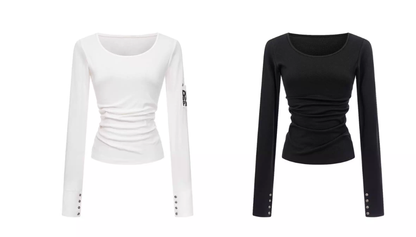 Reversible 2-Way Street Logo Print Long-Sleeve T-Shirt TK0376