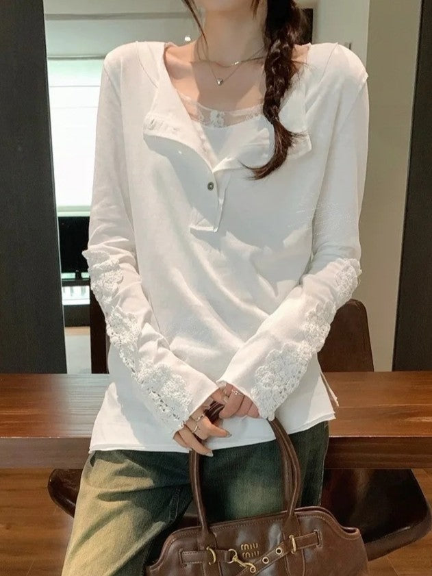 Sleeve Cutout Long Sleeve T-Shirt TK0400