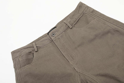 Brown Curved Design Wide Pants TK0214