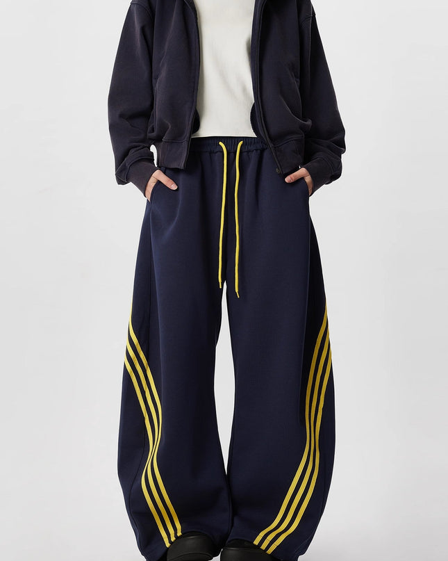 「ユニセックス」ストライプバルーンスウェットパンツ TK0296