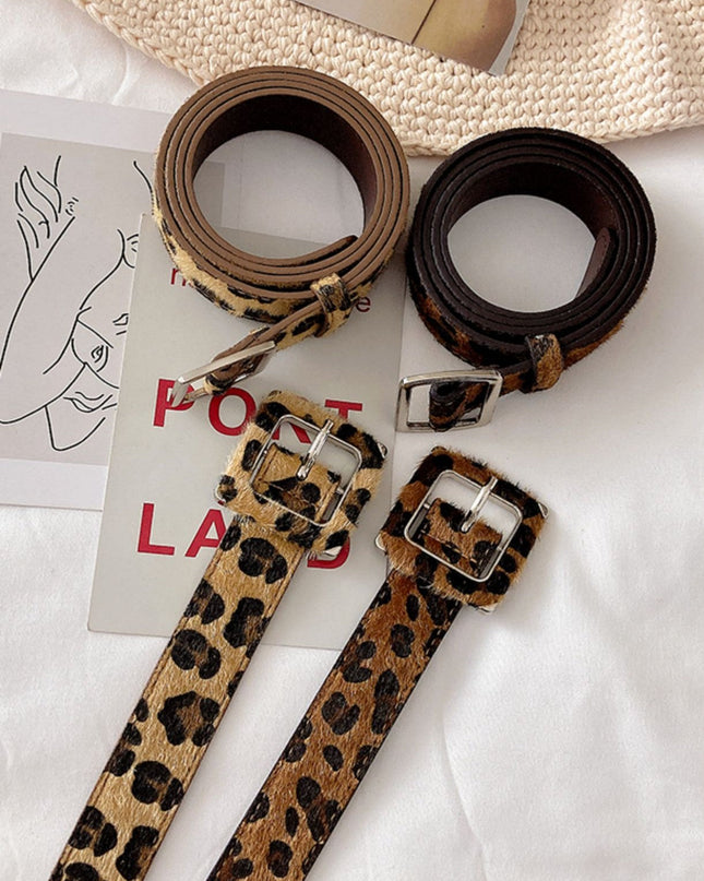 「スタッフ買い」レオパード柄 細幅ベルト SP0022