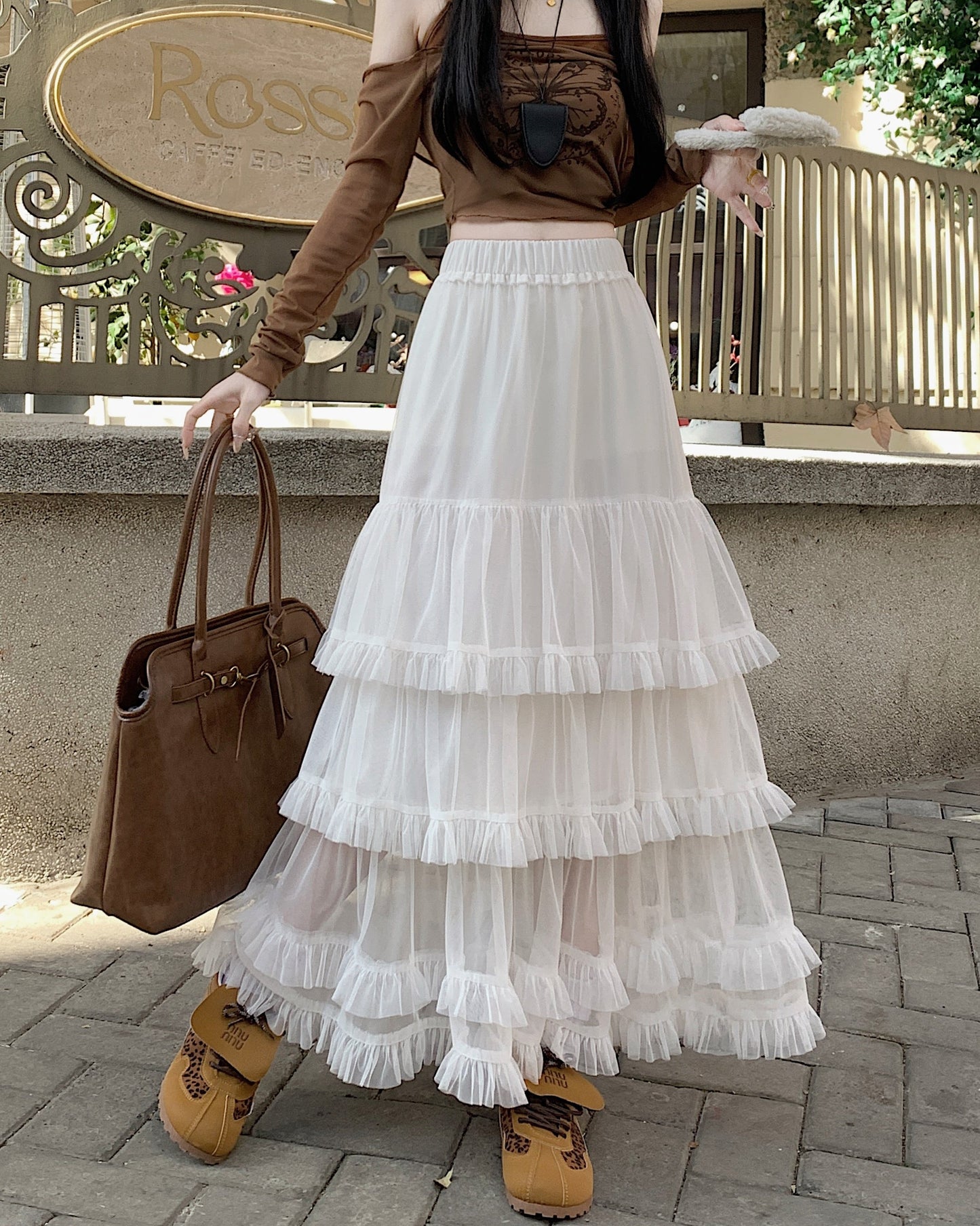 Ballet-style tulle puff skirt TK0192