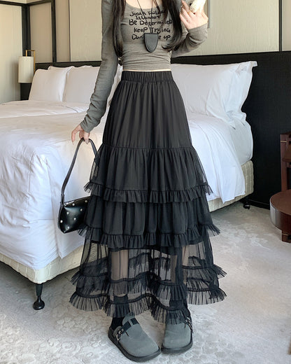 Ballet-style tulle puff skirt TK0192