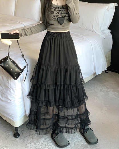 Ballet-style tulle puff skirt TK0192