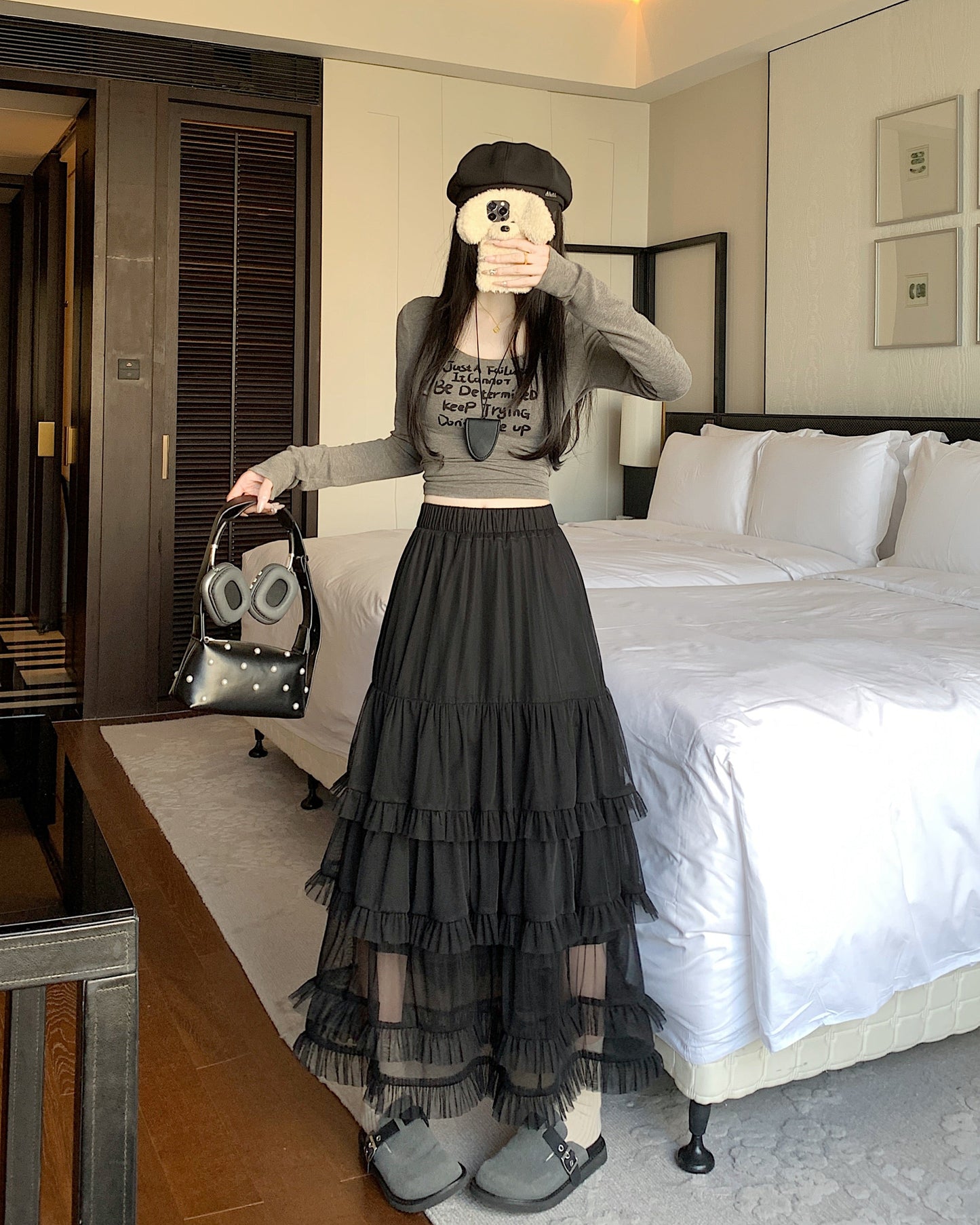 Ballet-style tulle puff skirt TK0192