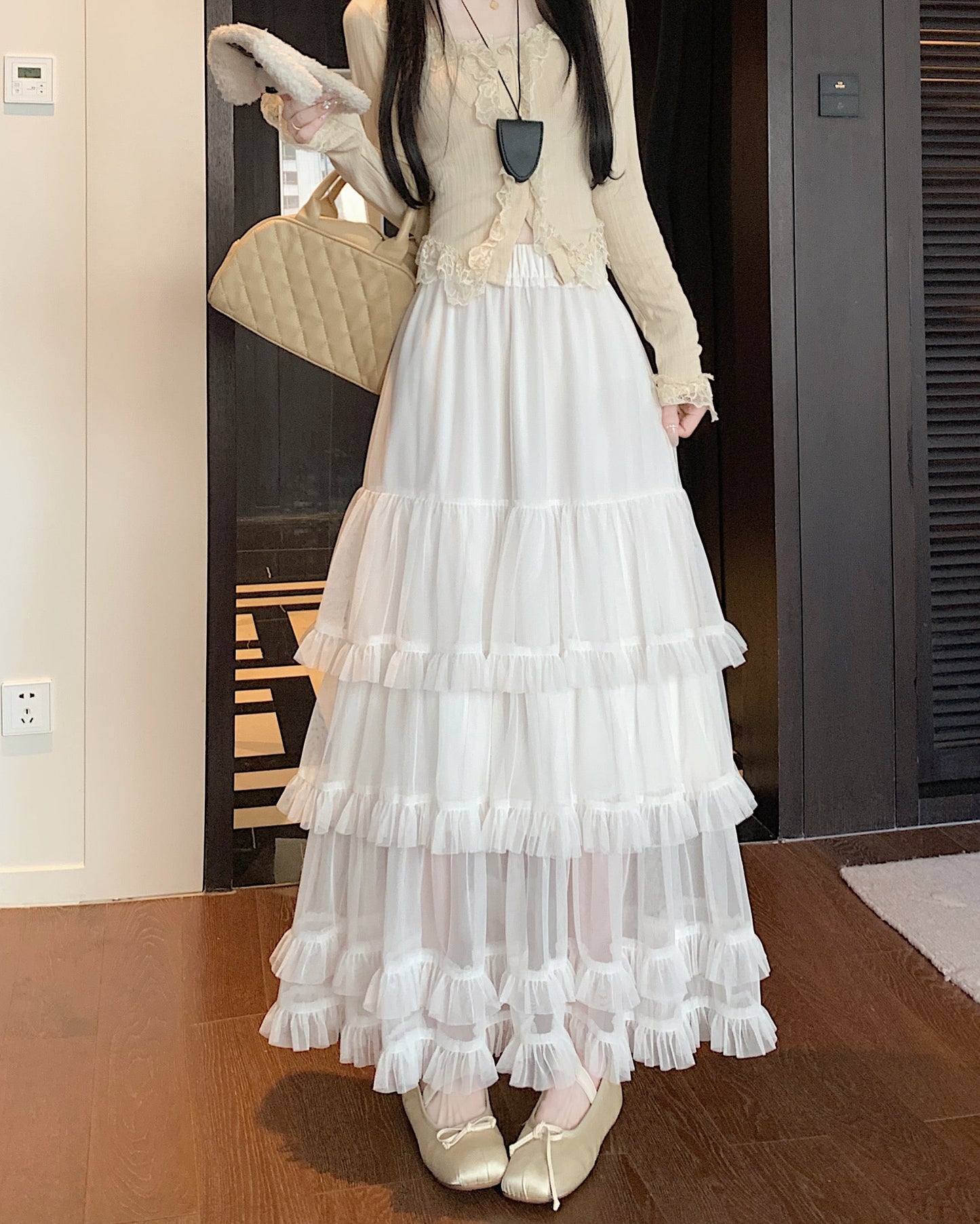 Ballet-style tulle puff skirt TK0192