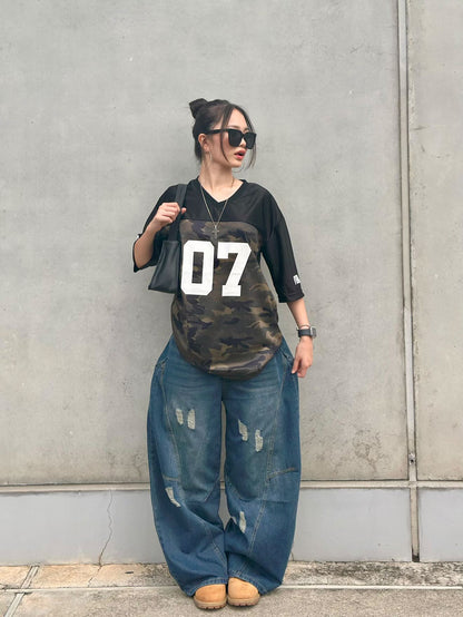 Distressed balloon pants TK0198