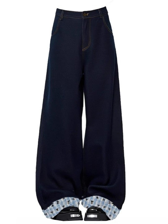 "Patchwork" Wide Denim Pants TK0298