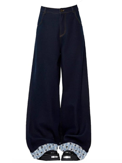 "Patchwork" Wide Denim Pants TK0298