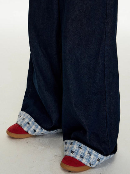 "Patchwork" Wide Denim Pants TK0298