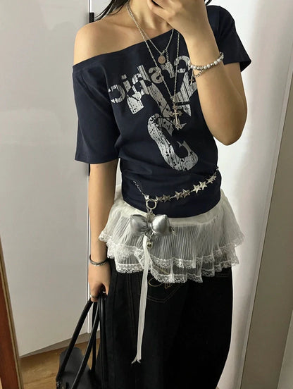 "Embroidered" Wide Baggy Denim Pants TK0305