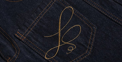 "Embroidered" Wide Baggy Denim Pants TK0305
