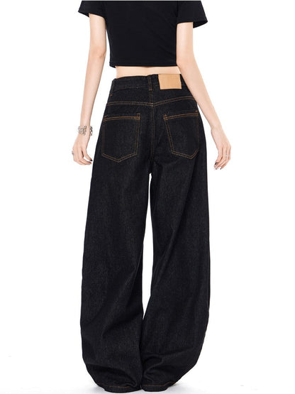 "Embroidered" Wide Baggy Denim Pants TK0305