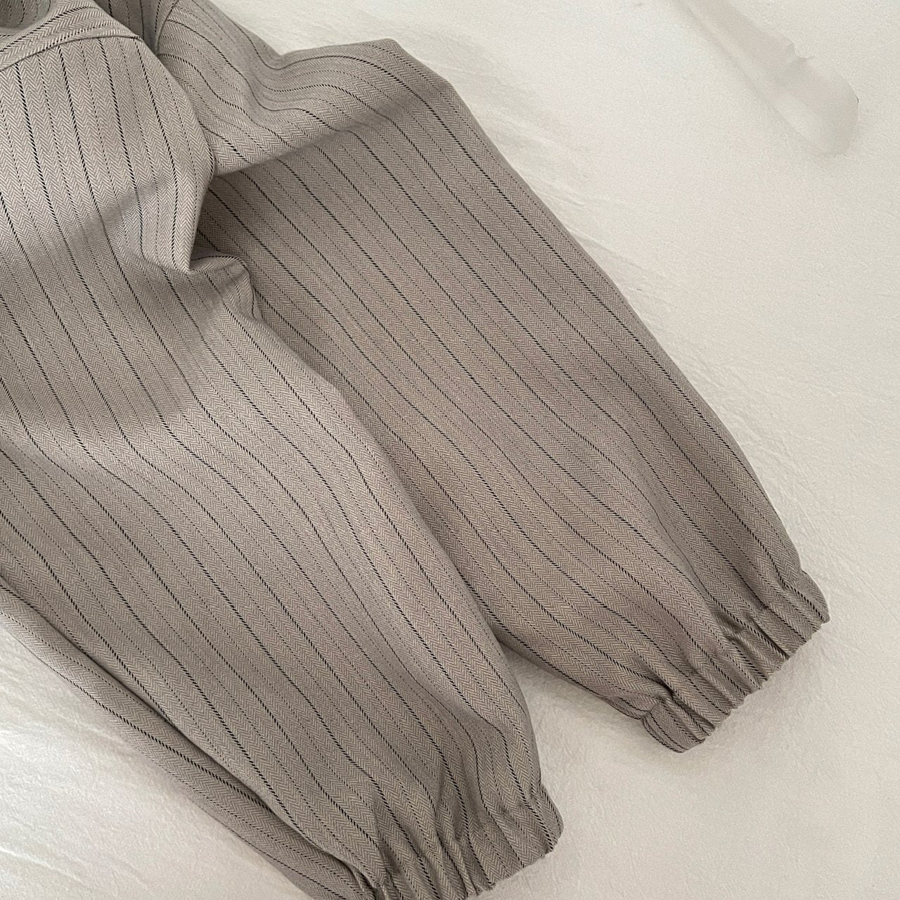 Striped collared short jacket TK0329