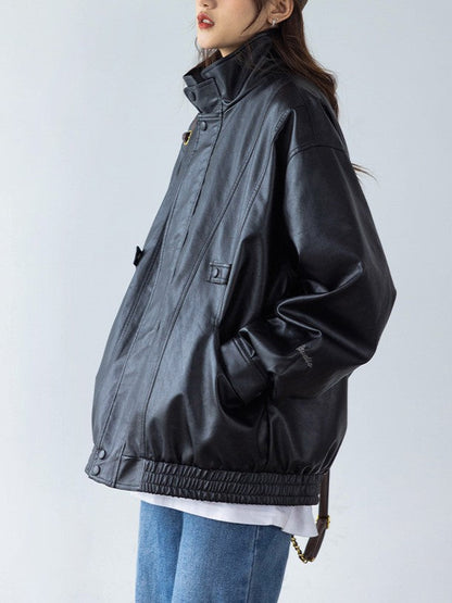 Vintage PU Leather Blouson TK0342