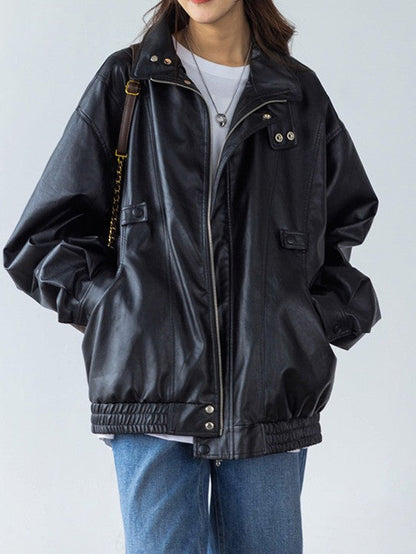 Vintage PU Leather Blouson TK0342