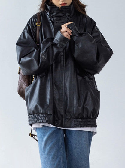 Vintage PU Leather Blouson TK0342