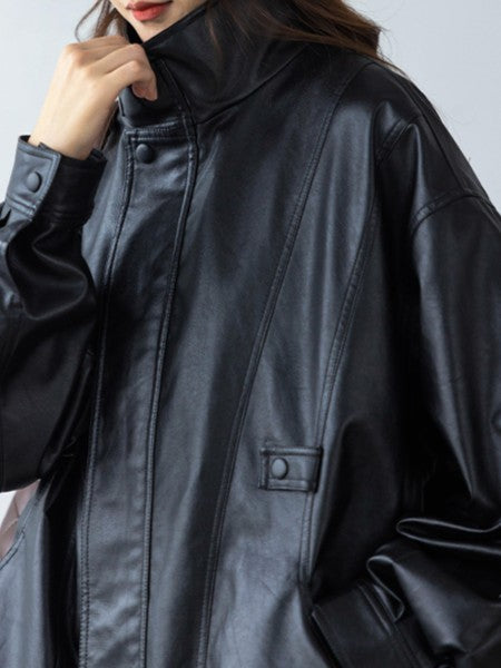 Vintage PU Leather Blouson TK0342
