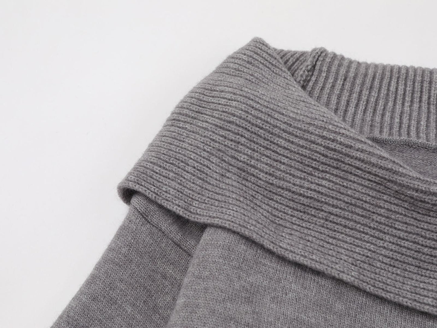 2-Way Hooded Off-Shoulder Knit Top TK0375