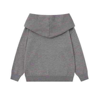 2-Way Hooded Off-Shoulder Knit Top TK0375