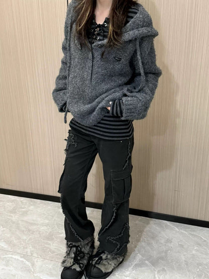 Striped long-sleeved T-shirt TK0392