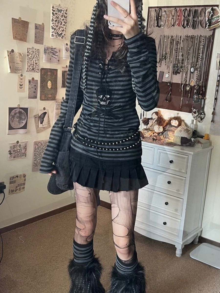 Striped long-sleeved T-shirt TK0392