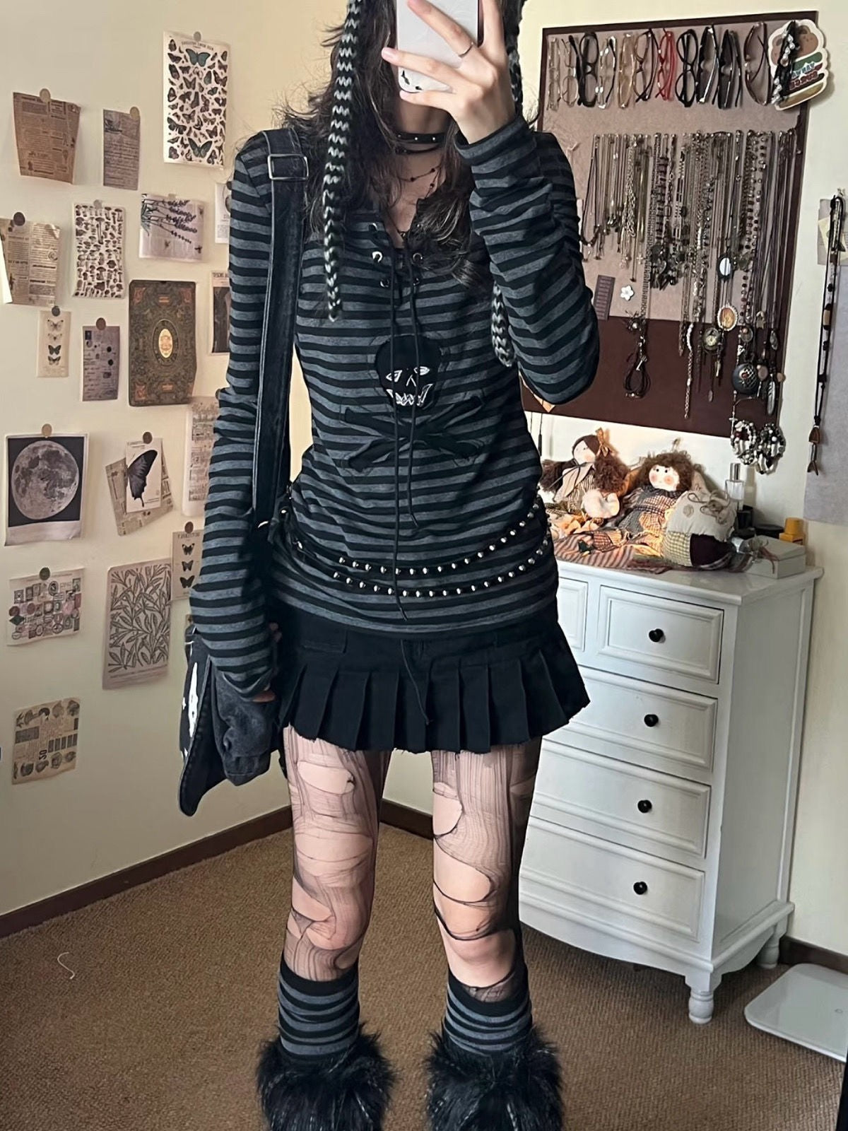 Striped long-sleeved T-shirt TK0392