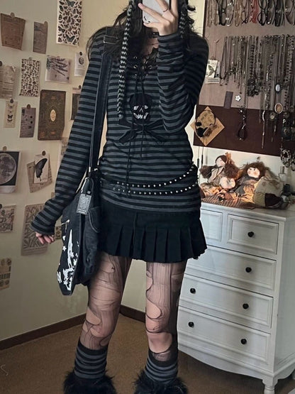 Striped long-sleeved T-shirt TK0392