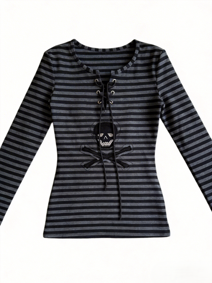 Striped long-sleeved T-shirt TK0392