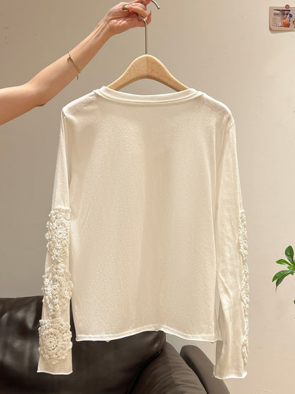 Sleeve Cutout Long Sleeve T-Shirt TK0400