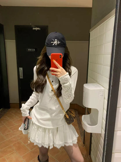 Sleeve Cutout Long Sleeve T-Shirt TK0400