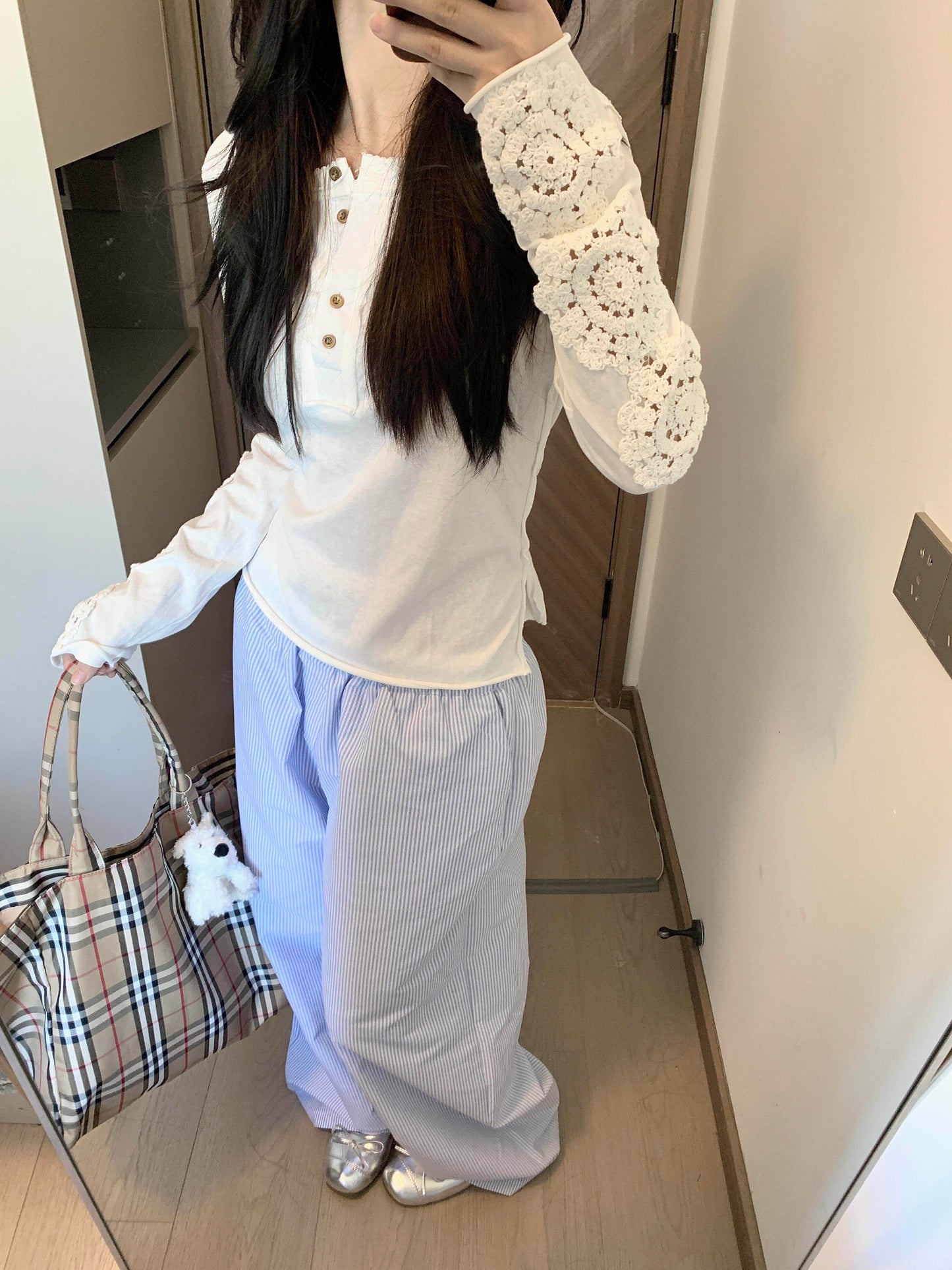 Sleeve Cutout Long Sleeve T-Shirt TK0400