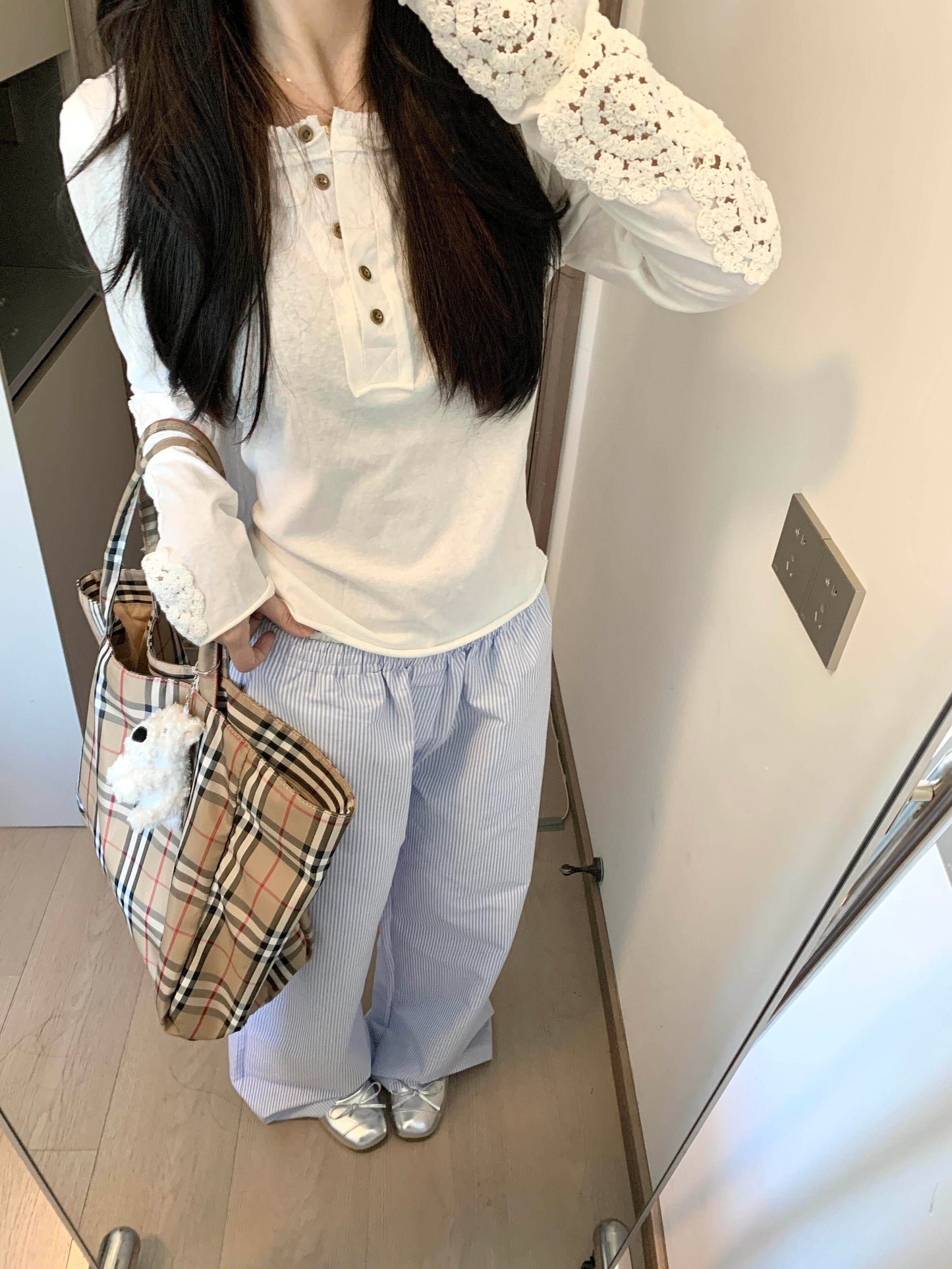 Sleeve Cutout Long Sleeve T-Shirt TK0400