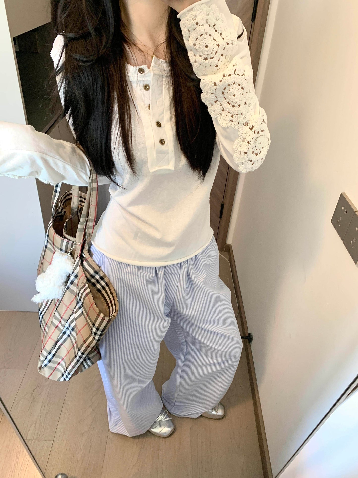 Sleeve Cutout Long Sleeve T-Shirt TK0400