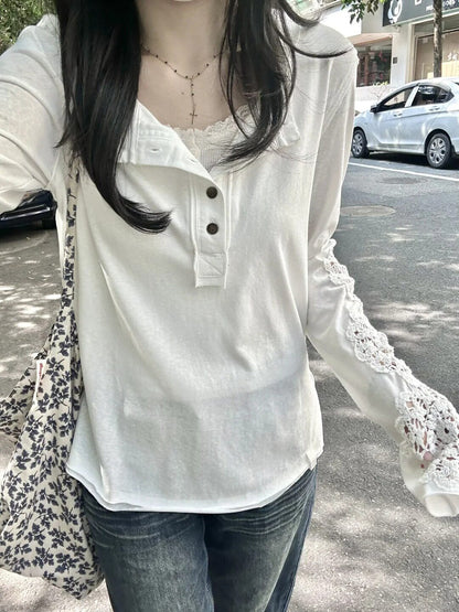 Sleeve Cutout Long Sleeve T-Shirt TK0400