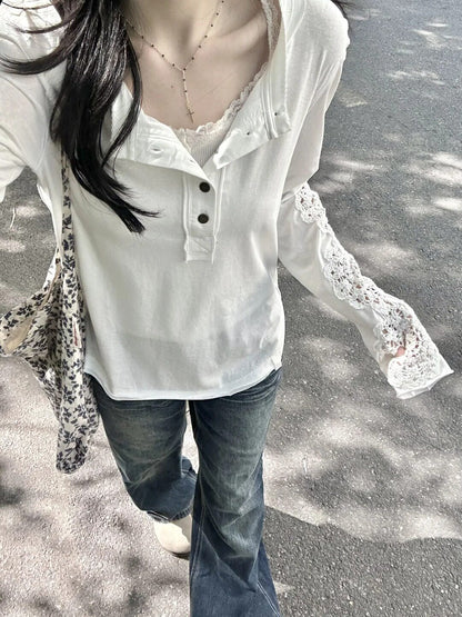 Sleeve Cutout Long Sleeve T-Shirt TK0400