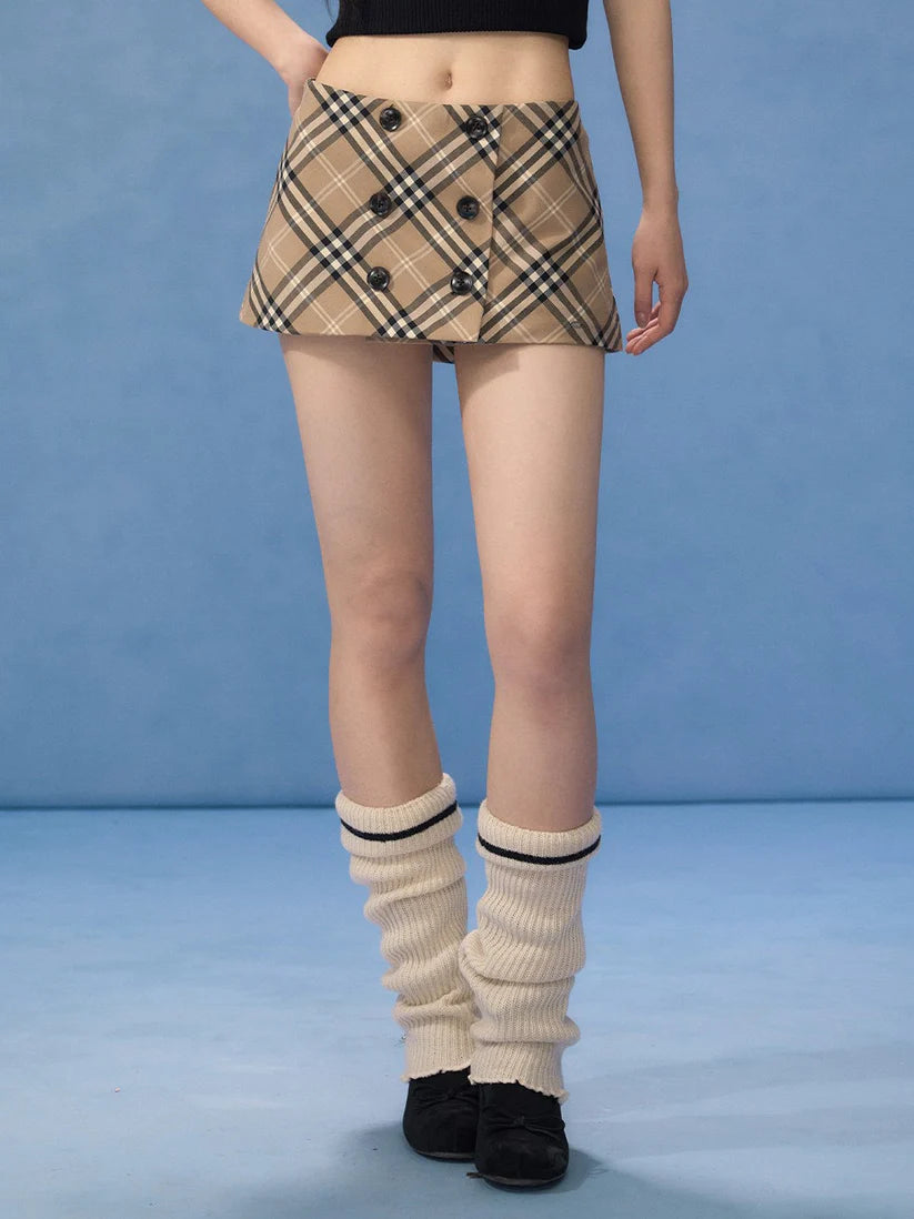 Retro Plaid A-Line Mini Skirt TK0442