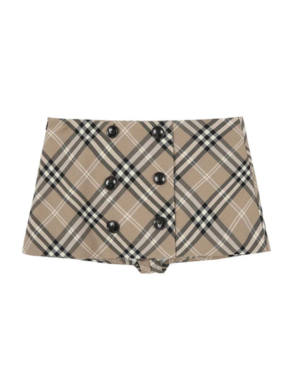Retro Plaid A-Line Mini Skirt TK0442