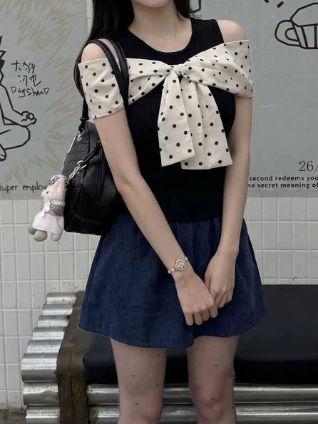 Ribbon Bustier Layered Top TK0486