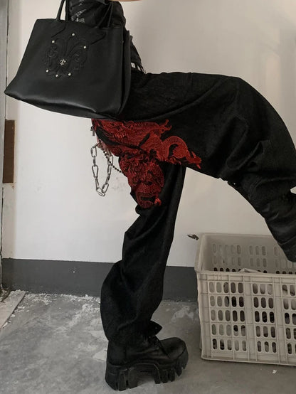 2-Way Embroidered Street Jeans TK0555